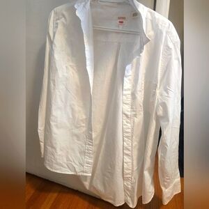 Levis large white button up shirt
